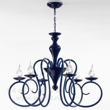 Люстра подвесная 461/6 blue IDL Италия  40W 70 см (без учета цепи) Синего цвета Deco