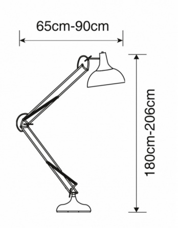 Торшер Goliath A2487PN-1WH фото 2