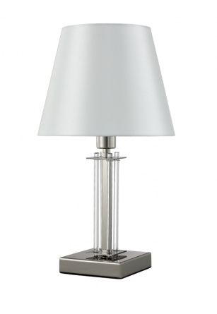 Настольная лампа Crystal Lux NICOLAS LG1 NICKEL/WHITE фото 1